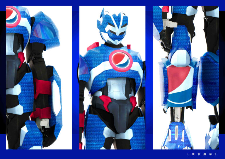 Custom mecha suits for corporate branding